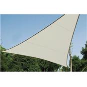 Voile solaire triangulaire 3.6 x 3.6 x 3.6m crème