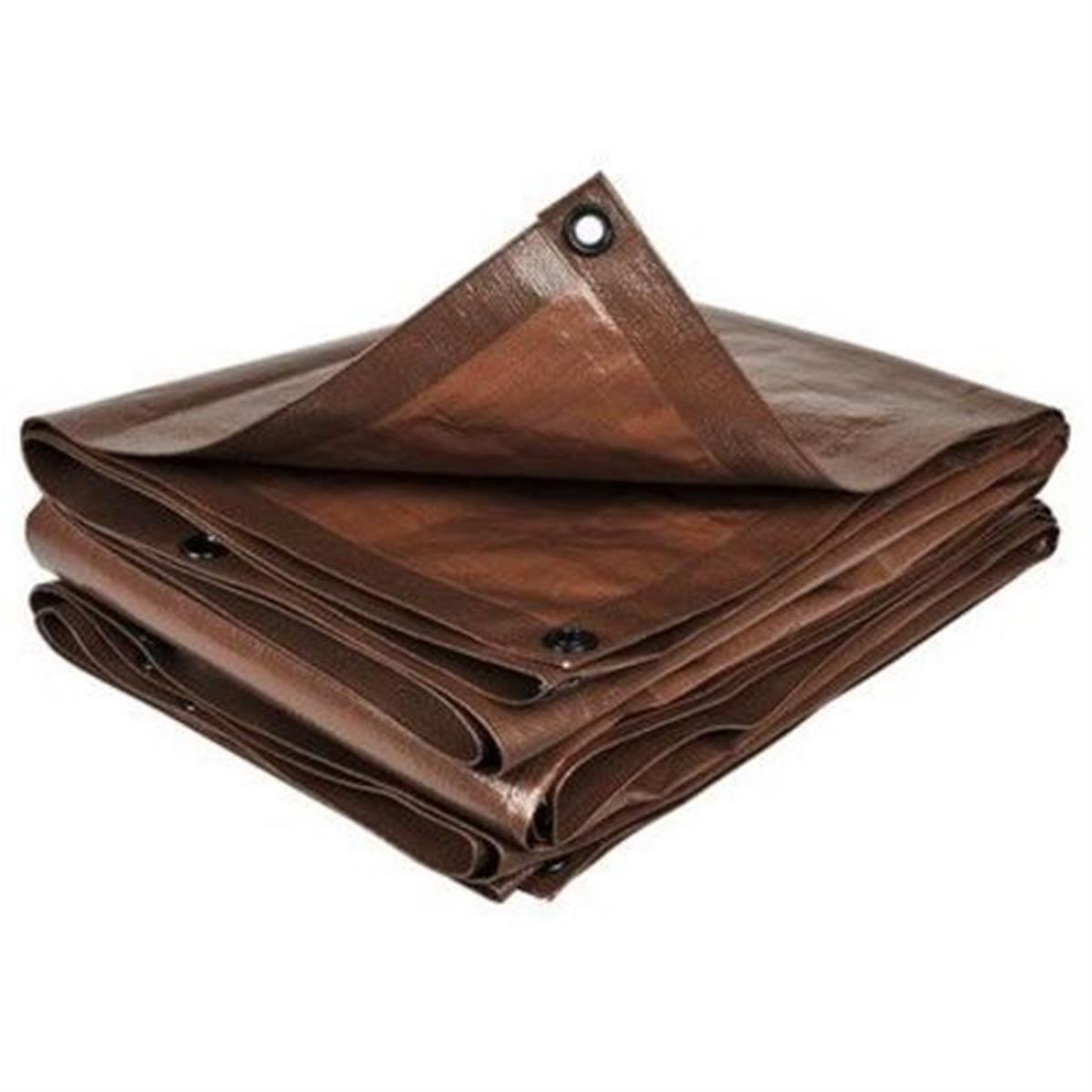 Bâche de protection bûches 2x8m marron