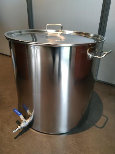Cuve de brassage inox de 50 à 98 litres avec filtre Bazooka et vanne
