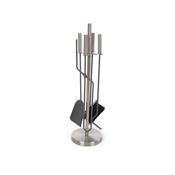 Serviteur de cheminée design inox 4 accessoires