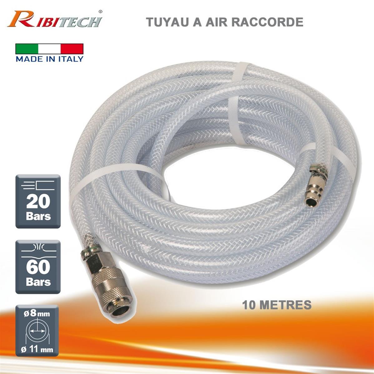 Tuyau air comprimé 10m 13mm x 6mm. 10 bar. DIN 74310