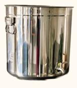 Cuve marmite de brassage inox avec robinet acier 98 litres