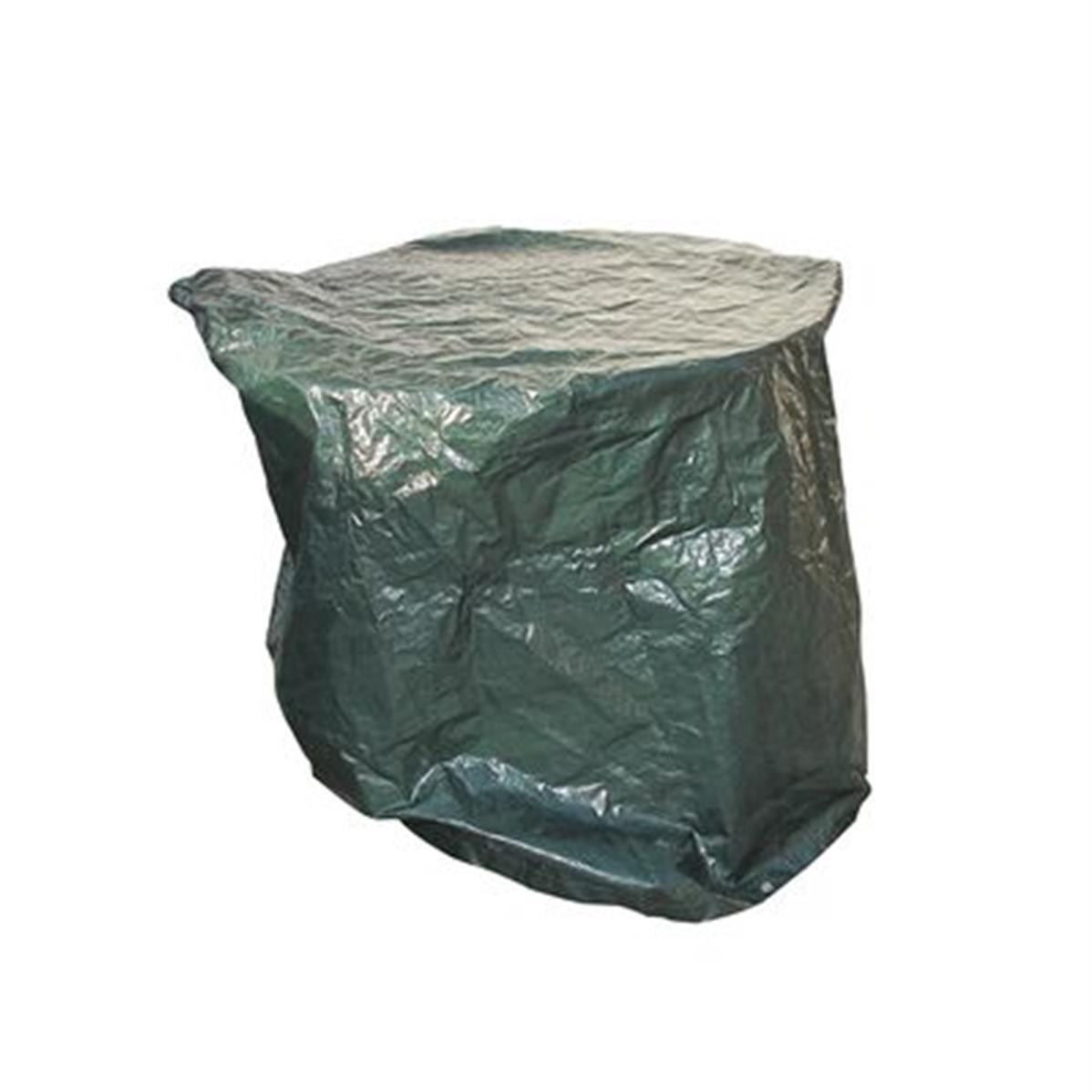 Housse imperméable pour table ronde, en polyéthylène vert de100 g