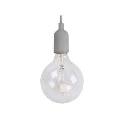 Suspension design Vellight grise ampoule filaments led 12,5mm bubble