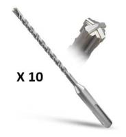 10 forets sds plus 6 x 160 mm 4 taillants