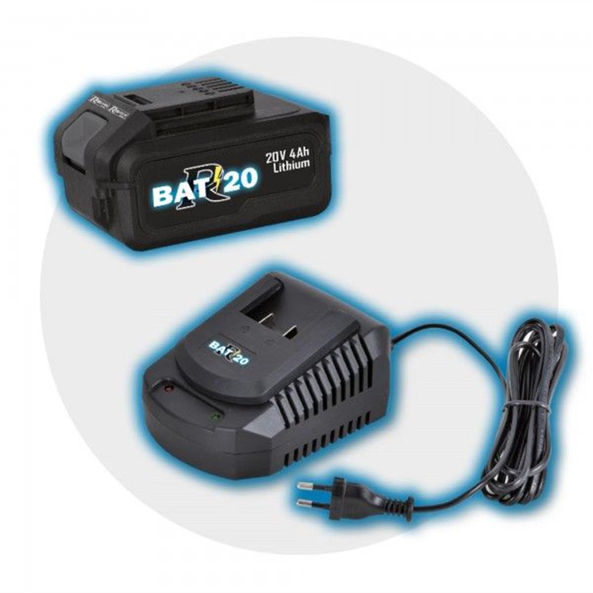 Clé à choc 20V VITO à batterie lithium 4Ah Couple max 300 Nm Porte-outils  1/2 Chargeur rapide