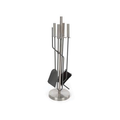 Serviteur de cheminée design inox 4 accessoires