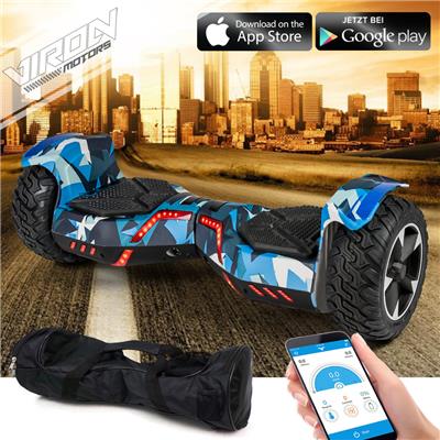 Hoverboard gyropode 800W camo bleu tout-terrain