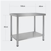Table inox professionnelle 100 x 60 x 85 cm