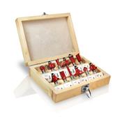 Coffret 12 fraises carbure queue de 8mm pour défonceuse