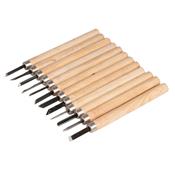Jeu de 12 ciseaux à bois outils de sculpteur 135 mm