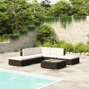 Salon de jardin en rsine tresse noire 15 pices