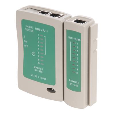 Testeur LAN de connexion pour câbles RJ11 et RJ45