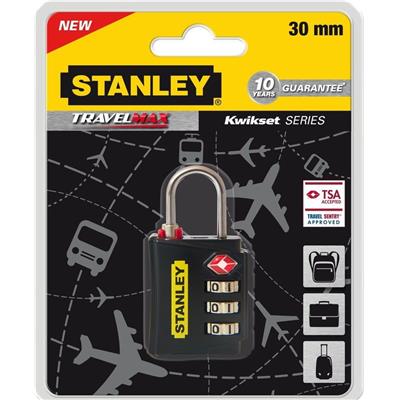 Cadenas noir à code approuvé TSA Stanley