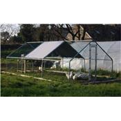 Parc  poules - Enclos 18m 38mm structure galvanise lourde 3x6m