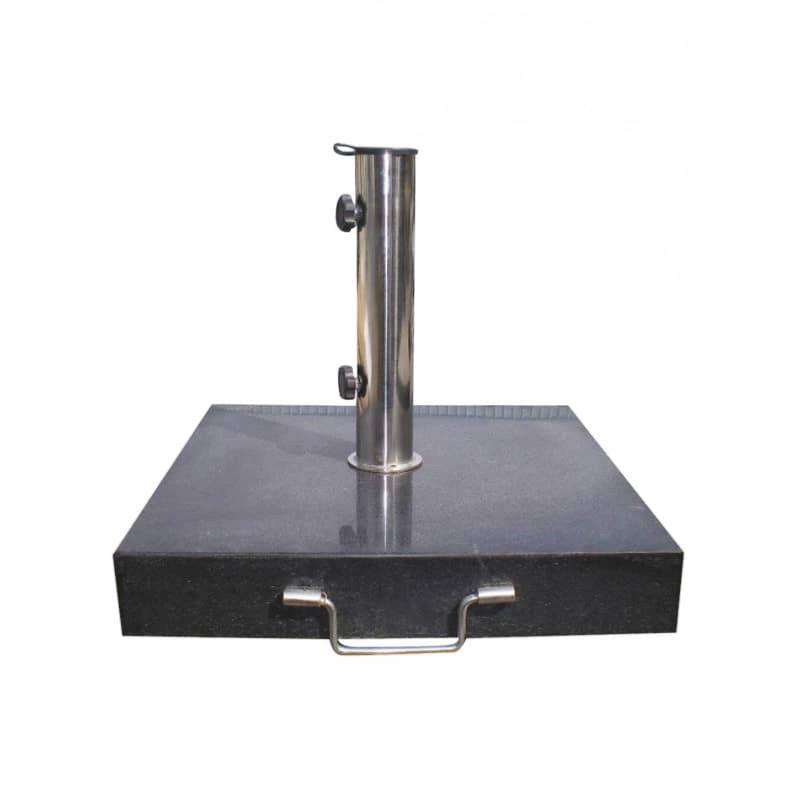 Pied de parasol en granite noir carré 40 kg