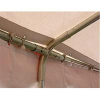 Chapiteau - Tente de reception 3 x 6 m blanc/vert en PVC 480g/m2