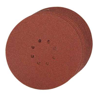 Lot de 10 disques abrasifs velcro perforés 225 mm grain 60