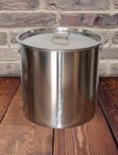 Marmite cuve de brassage en inox avec couvercle faitout 21 litres