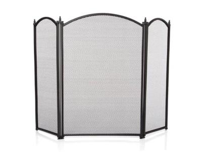 Pare-feu barrière 3 volets pour cheminée poêle 85 x 65 cm