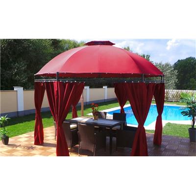 Tonnelle de jardin Swing & Harmonie® ronde bordeaux