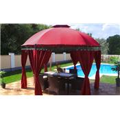 Tonnelle de jardin Swing & Harmonie® ronde bordeaux