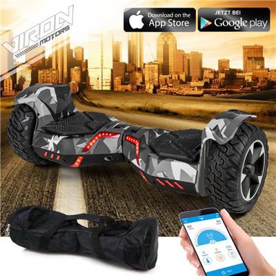 Hoverboard gyropode 800W camo gris tout-terrain