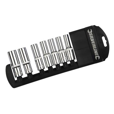 Coffret de 7 douilles femelles longues 1/2 pouces