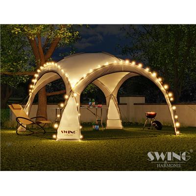 Tente pliante pour événement DOM 3,60x3,60 m éclairage led Swing & Ha