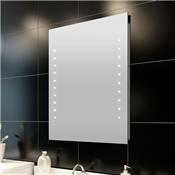 Miroir lumineux de salle de bain à led 50 x 60 cm