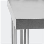 Table inox professionnelle 100 x 60 x 85 cm avec dosseret