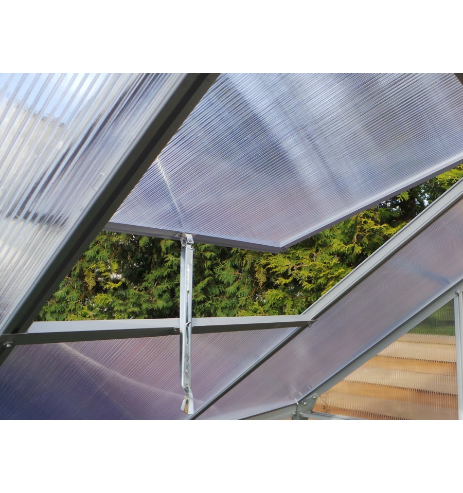 Serre de jardin 3,61m² en aluminium avec porte et fenêtre d