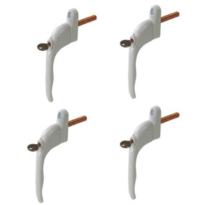 Lot de 4 poignées de fenêtre à clé