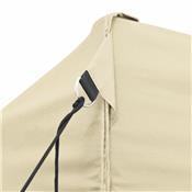 Tente pliante abri 3 x 6m crème tissu oxford 600D avec revêtement PVC