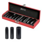 Coffret métal de 10 douilles pour clé à choc 78mm