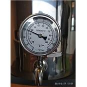 Marmite cuve de brassage inox 50 avec robinet et thermomètre