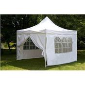 Tente de rception pliante 3x3m polyester 260g revtement PVC+4 cts