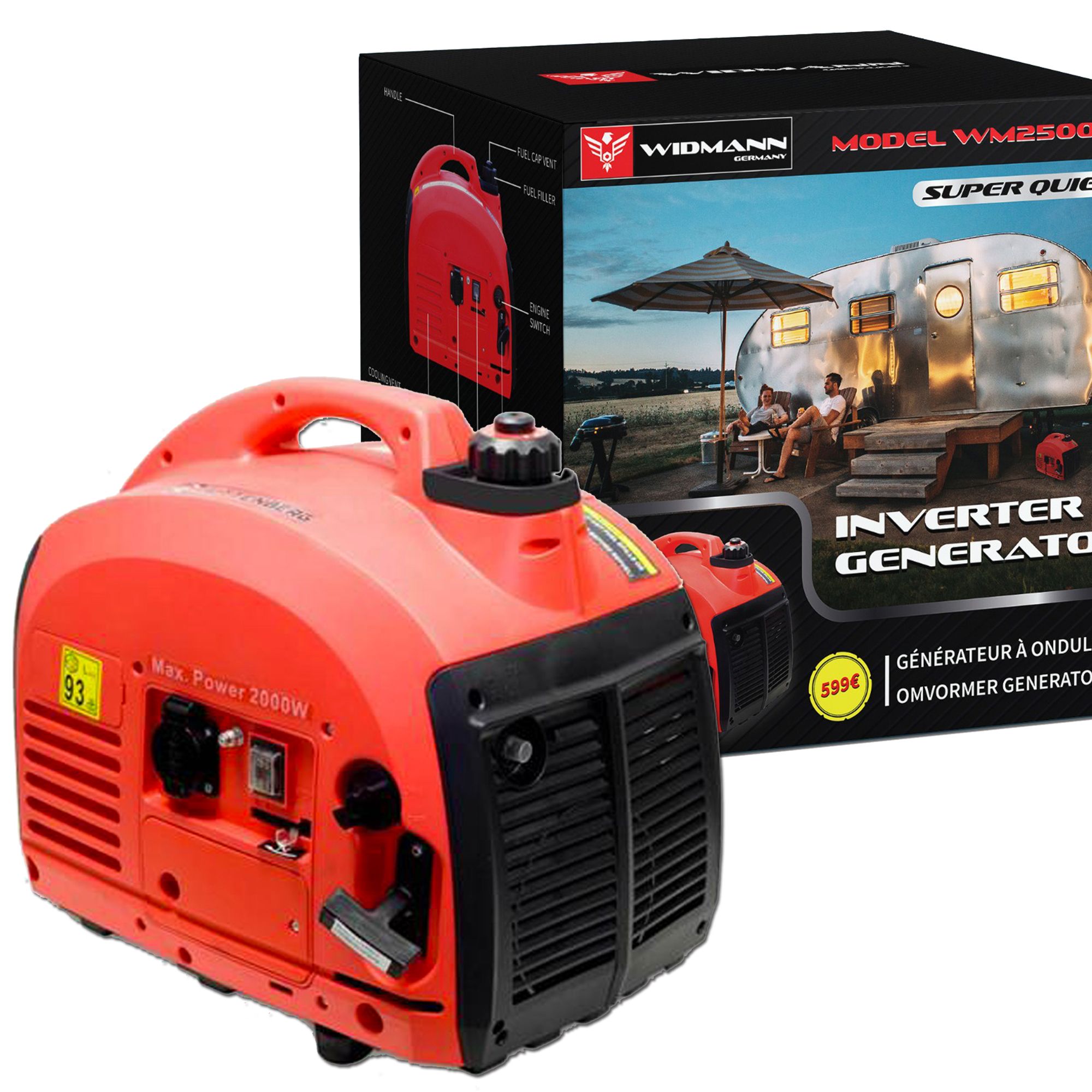 Groupe électrogène portable inverter 1000W