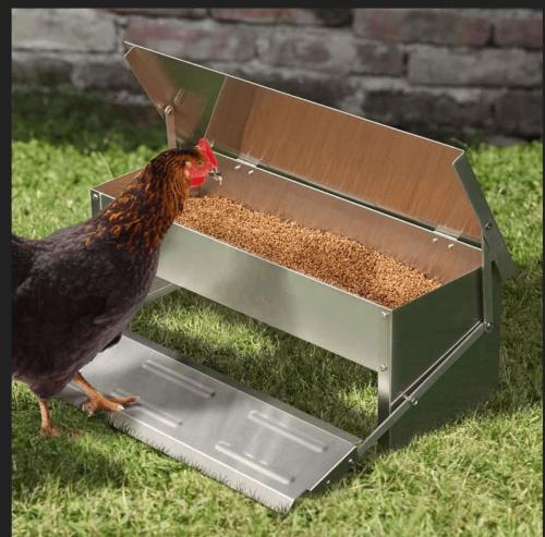 Mangeoire galvanisée pour poules anti nuisibles 5 kg