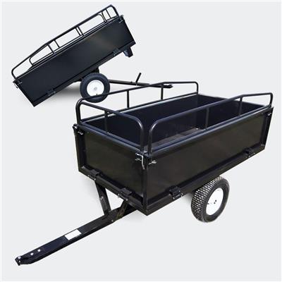Remorque pour tracteur tondeuse autoportée quad acier