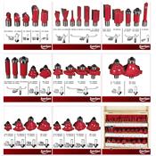 Coffret 35 fraises carbure queue de 8mm pour défonceuse