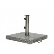 Pied de parasol en granite gris carré 20 kg